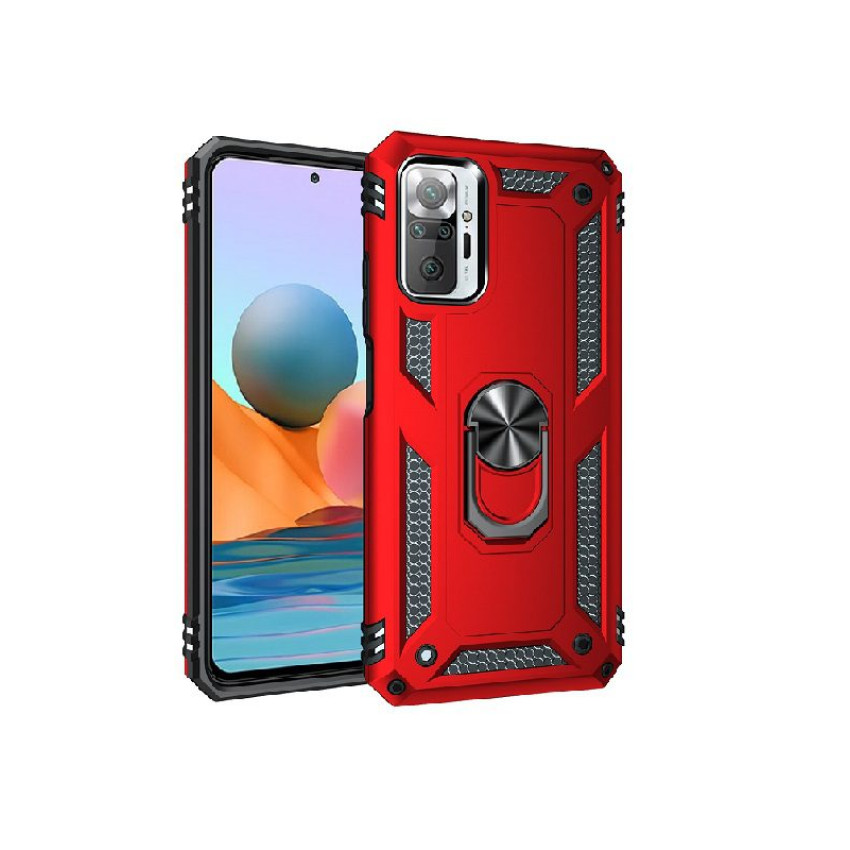 Σκληρή Θήκη Πλάτης Motomo με Δαχτυλίδι για Xiaomi Redmi 9T / Poco M3 - Χρώμα: Κόκκινο