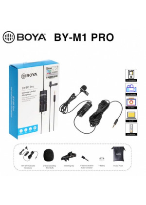 BOYA BY-M1 Pro Ενσύρματο Μικρόφωνο - Ψείρα - Χρώμα: Μαύρο