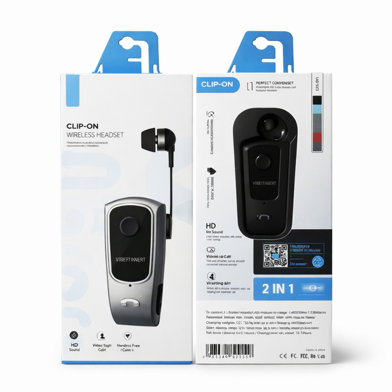 Fineblue F920 In-ear Bluetooth Handsfree Ακουστικό Πέτου - Χρώμα: Μαύρο