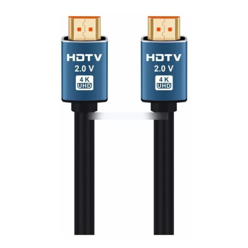 Καλώδιο Premium HDMI Male σε HDMI Male 4K UHD HDTV 2.0V 1.5m - Χρώμα: Μαύρο / Μπλε