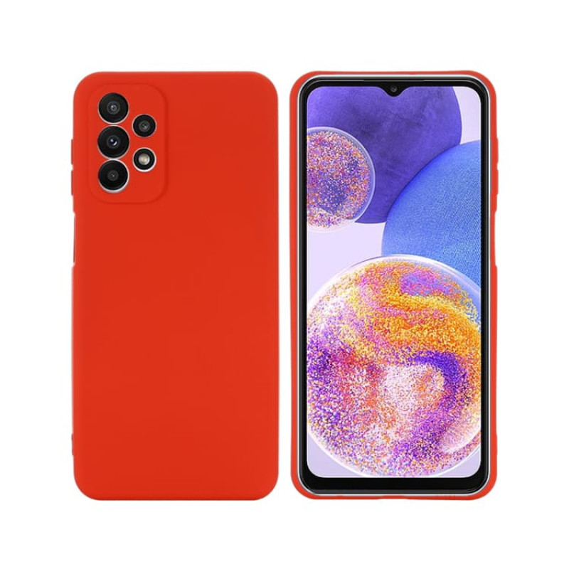 Θήκη Πλάτης Σιλικόνης Απλή για Galaxy A23 - Χρώμα: Κόκκινο