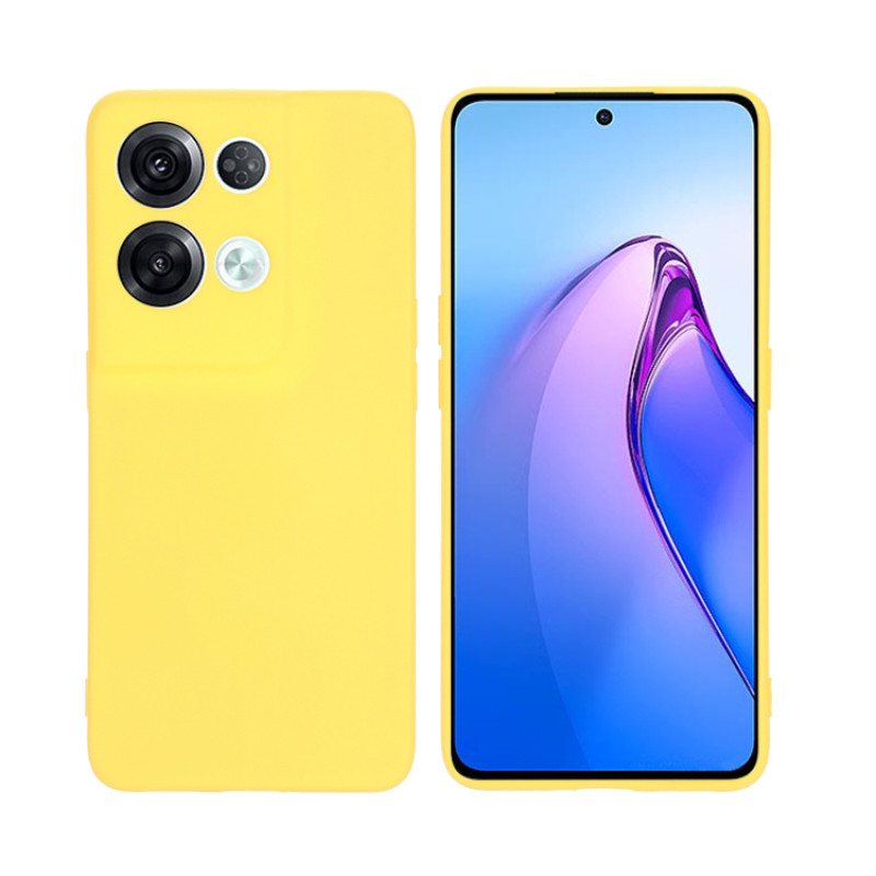 Θήκη Πλάτης Σιλικόνης Soft για Oppo Reno8 Pro 5G - Χρώμα: Κίτρινο