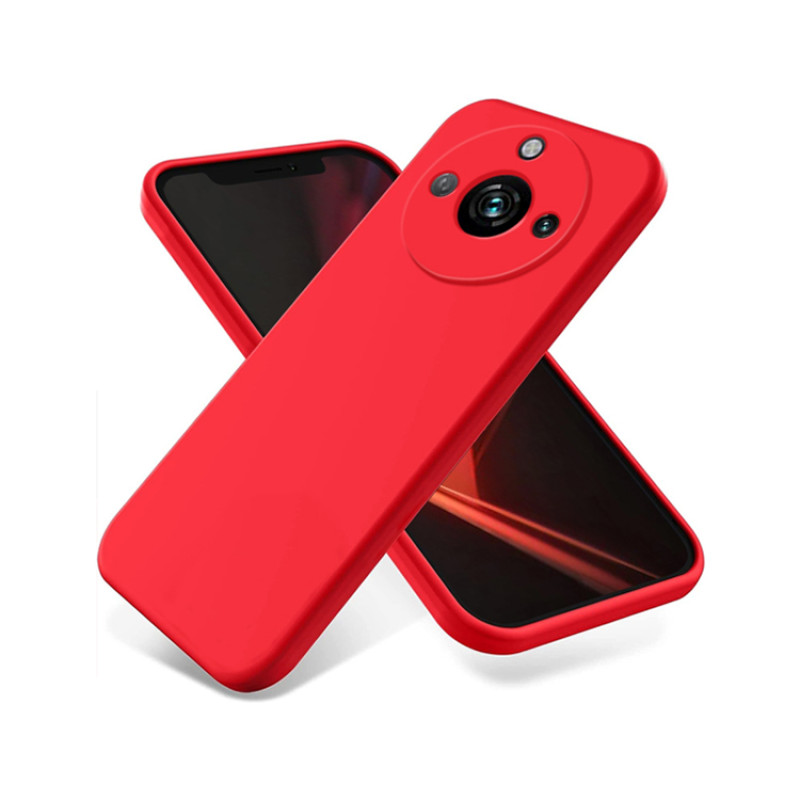 Θήκη Πλάτης Σιλικόνης Soft για Realme 11 Pro / 11 Pro + - Χρώμα: Κόκκινο