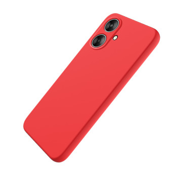 Θήκη Πλάτης Σιλικόνης Soft για Xiaomi Poco M6 - Χρώμα: Κόκκινο