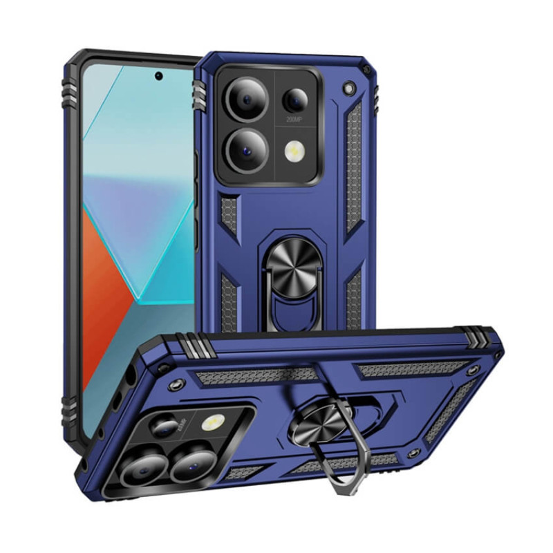 Σκληρή Θήκη Πλάτης με Δαχτυλίδι για Xiaomi Redmi Note 13 Pro 5G - Χρώμα: Σκούρο Μπλέ