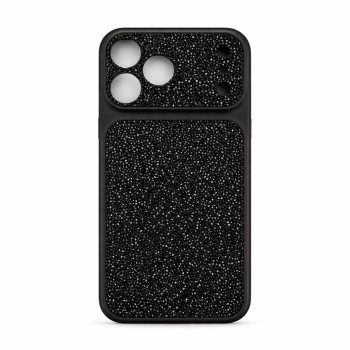Σκληρή Θήκη Πλάτης Flash Glitter για Apple iPhone 17 Pro Max - Χρώμα: Μαύρο