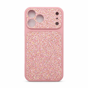 Σκληρή Θήκη Πλάτης Flash Glitter για Apple iPhone 17 Pro Max - Χρώμα: Ροζ