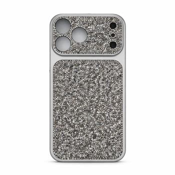 Σκληρή Θήκη Πλάτης Flash Glitter για Apple iPhone 17 Pro Max - Χρώμα: Ασημί