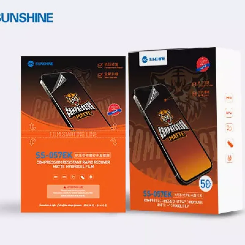 SUNSHINE SS-057EK ματ μεμβράνη υδρογέλης privacy με γρήγορη αυτοεπανόρθωση για κινητά έως 7" - 50 τεμ./κουτί