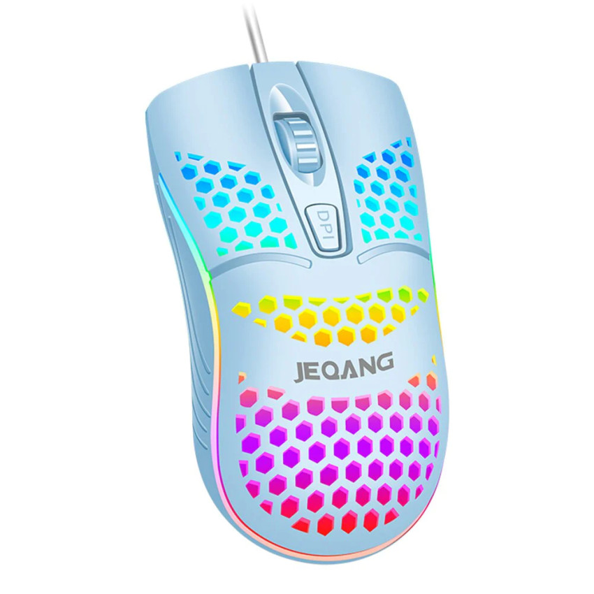 Jeqang JM-G102 Wired Mouse with RGB LED - Χρώμα: Μπλε