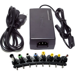 Laptop Power Supply Charger 96W 12V-24V AC/DC Universal - Color: Black