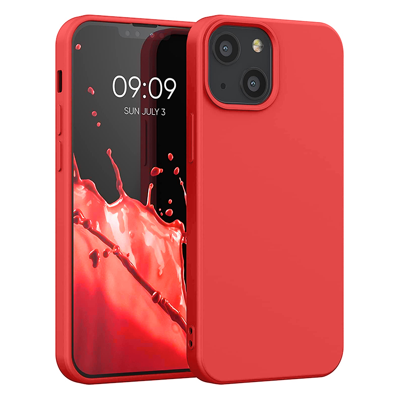 Θήκη Πλάτης Σιλικόνης Απλή για Apple iPhone 13 Mini - Χρώμα: Κόκκινο