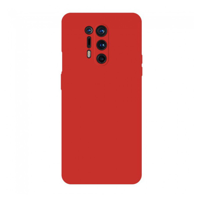 Θήκη Πλάτης Σιλικόνης Soft για Oneplus 8 Pro - Χρώμα: Κόκκινο