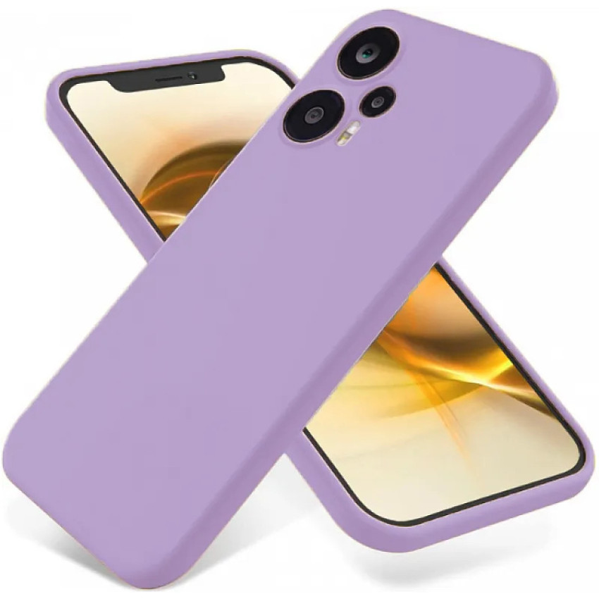 Θήκη Πλάτης Σιλικόνης Soft για Xiaomi Poco F5 Pro - Χρώμα: Λιλά