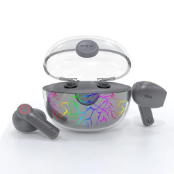 PZX L52 New Cool Lights LED Low Latency 360 Stereo Ασύρματα Game Ακουστικά - Χρώμα: Μαύρο