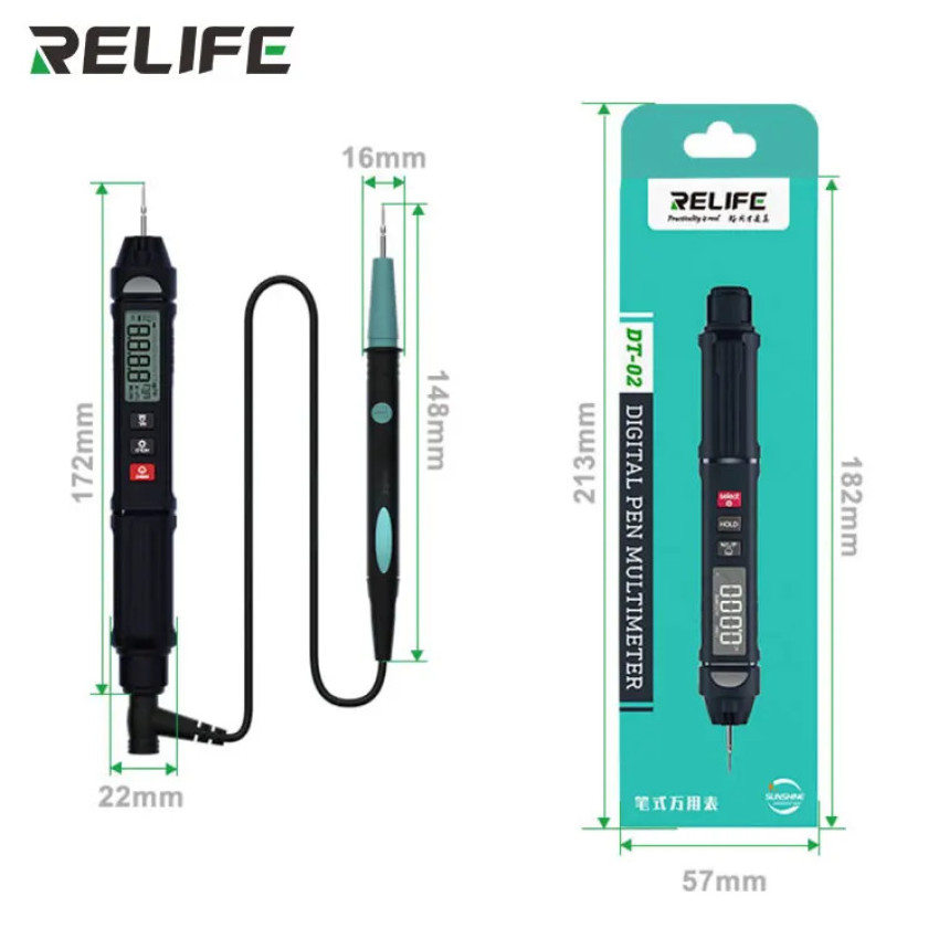 Relife DT-02 Highly Accurate Automatic Intelligent Anti-burning Pen Type Digital Multimeter