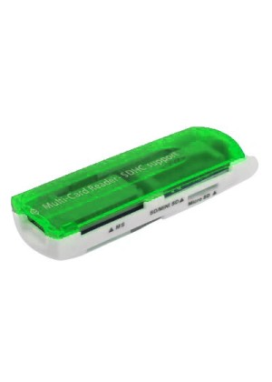 BOYU Multi - Card Reader - SDHC Support USB 2.0 Hi-Speed Green