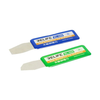 RELIFE RL-089 Multi-slope Non-magnetic Tin Scraper Set for Motherboard / CPU / IC