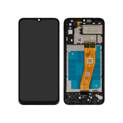 Complete LCD Incell Assembly  With Frame for Samsung Galaxy A04E A042F - Color: Black