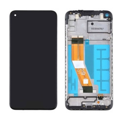 Complete LCD Incell Assembly  With Frame for Samsung Galaxy A11 A115F - Color: Black