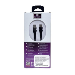 Earldom EC-070C Fast Charging and Data Cable Type-C to Type-C - Color: Black