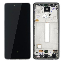 Complete LCD Incell Assembly  With Frame for Samsung Galaxy A52 4G A525F - Color: Black