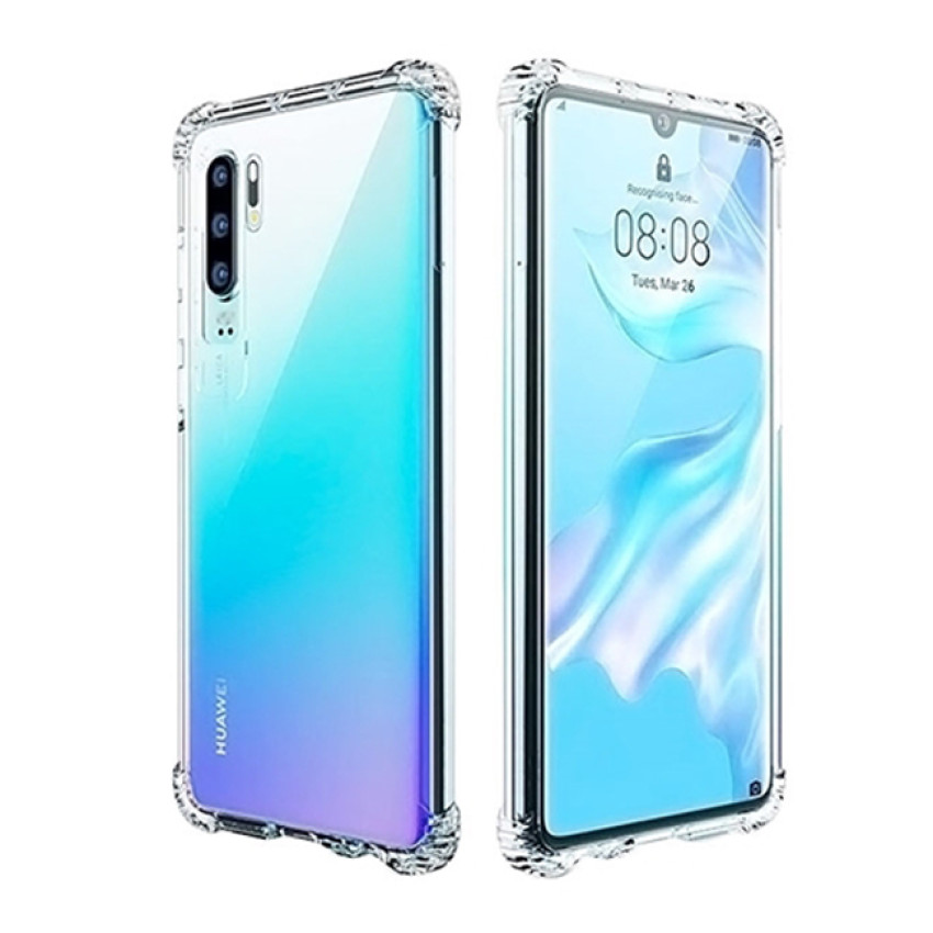 Θήκη Πλάτης Σιλικόνης Anti Shock για Huawei P30 Pro - Χρώμα: Διάφανο