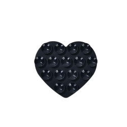 ''Heart'' Car Mobile Holder with Anti-Slip Surface - Color: Black
