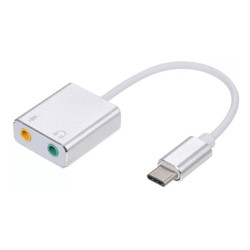 Adapter Τype-C Cable to Sound Card Hifi Magic Voice 7.1 - Color: Silver
