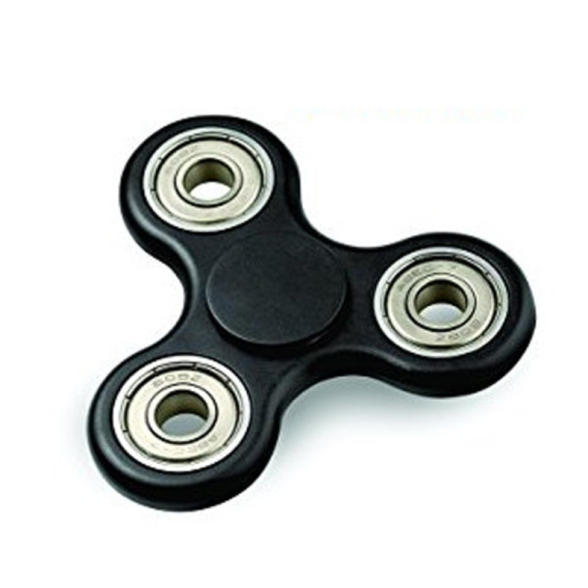 Αγχολυτικό Πλαστικό Παιχνίδι Fidget Spinner 5962-k - Χρώμα: Μαύρο - Ασημί