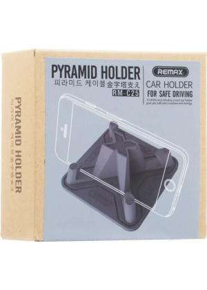 Remax RM-C25 Βάση Κινητού Αυτοκινήτου Pyramid Universal Car Phone Holder με Αντιολισθητική Επιφάνεια - Χρώμα: Μαύρο