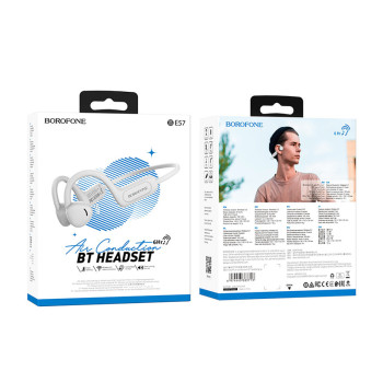 Borofone BE57 Sport Ασύρματα Bluetooth Ακουστικά με Αντοχή στον Ιδρώτα - Χρώμα: Άσπρο