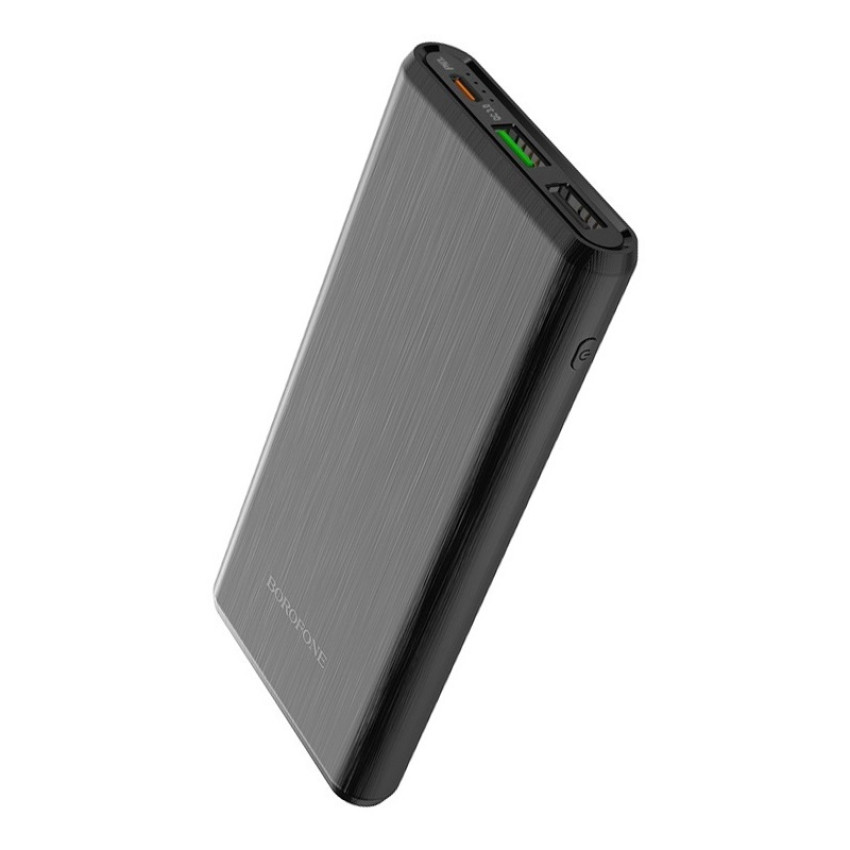 Borofone BT30 PowerBank με 2 Θύρες USB-A PD 18W 10000mAh - Χρώμα: Μαύρο