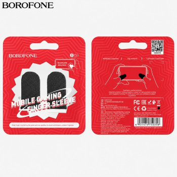 Borofone BG1 Γάντια Δαχτύλων Joystick Mobile Superconducting Fiber Finger Sleeve 2 Τεμάχια Για PUBG - Χρώμα: Mαύρo