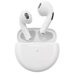 Earbuds Pro 6 Bluetooth V5.0 Wireless Earbuds with Microphone - Color: White