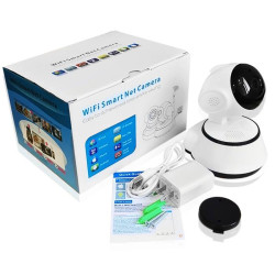 Smart Wifi Camera 720p V380 IPC-T3810-Q6S - Color: White