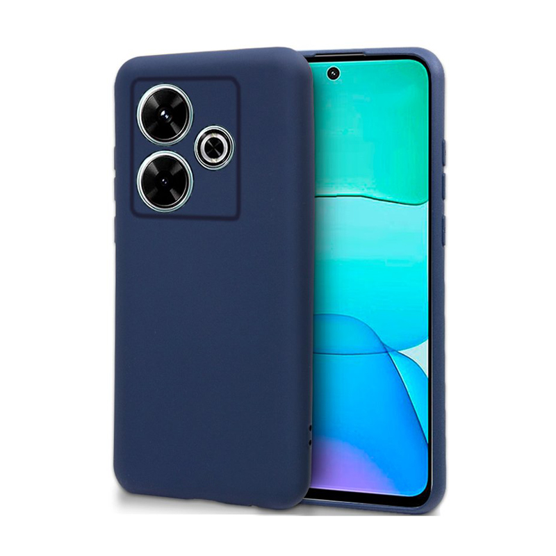 Θήκη Πλάτης Σιλικόνης Soft για Xiaomi Poco M6 - Χρώμα: Σκούρο Μπλε