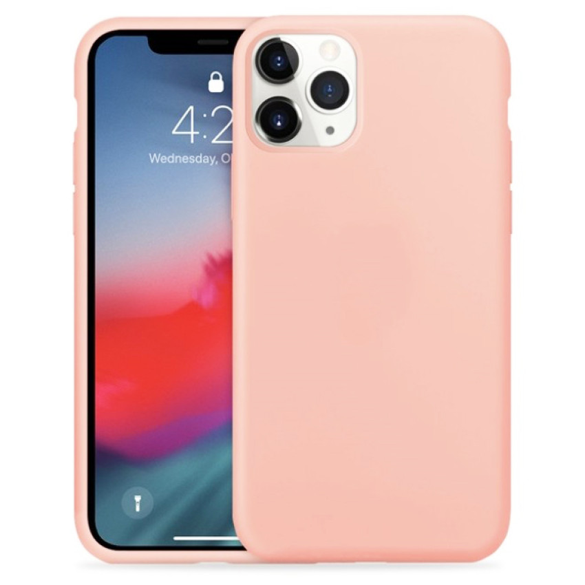 Θήκη Πλάτης Σιλικόνης Απλή για Apple iPhone 11 Pro Max - Χρώμα: Ρόζ απαλό