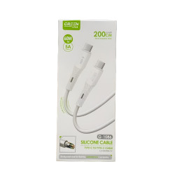 GREEN LYCA G-1086 Charging & Data Transfer Cable Type-C to Type-C 60W PD 5A 2m - Color: White