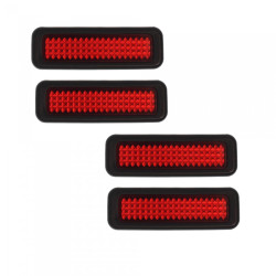 CarSun LA-667 Set of 4 Pieces of Car Door Reflector - Color: Red