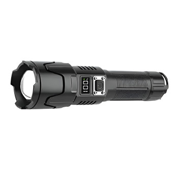 Ισχυρός Επαναφορτιζόμενος Φακός LED με Zoom & 3 Λειτουργίες Φωτός – Multifunctional Tactical Zoom Flashlight GHK-Q9002 - Χρώμα: Μαύρο