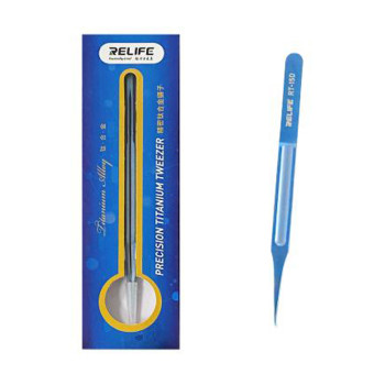 RELIFE RT-15D Titanium Alloy Tweezer with Curved Tip (140mm)