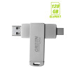 GREEN LYCA GL69851 128GB Data Traveler USB 2in1 Flash U-Disk με Σύνδεση USB-A & Type-C - Χρώμα: Ασημί GREEN LYCA GL69851 128GB Data Traveler USB 2in1 Flash U-Disk με Σύνδεση USB-A & Type-C - Χρώμα: Ασημί