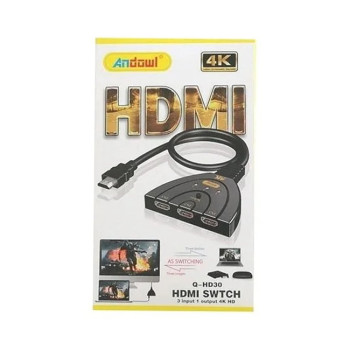 Andowl Q-HD30 Μετατροπέας HDMI 4K HD - HDTV Switch - Χρώμα: Μαύρο Andowl Q-HD30 Μετατροπέας HDMI 4K HD - HDTV Switch - Χρώμα: Μαύρο