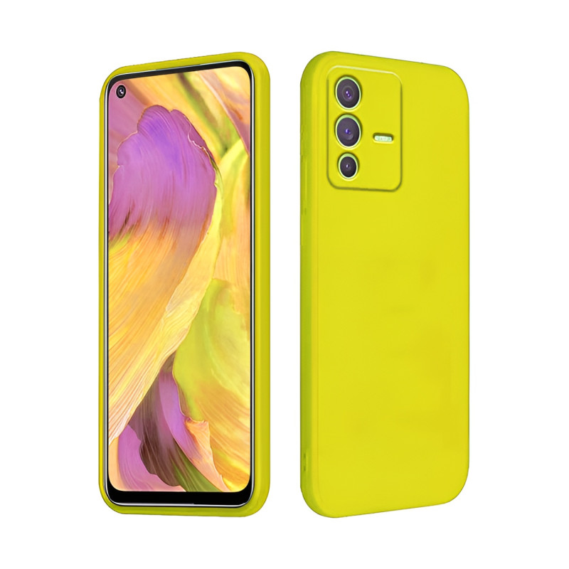 Θήκη Πλάτης Σιλικόνης Soft για Vivo V23 5G - Χρώμα: Κίτρινο