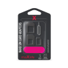 MaXlife Nano SIM Card Adapters Σετ 3τμχ με Εργαλείο Εξαγωγής SIM OEM001641 - Χρώμα: Μαύρο