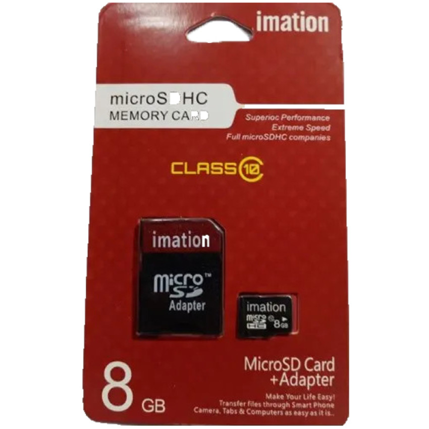 Imation Micro SD Memory Card with Adapter 8GB