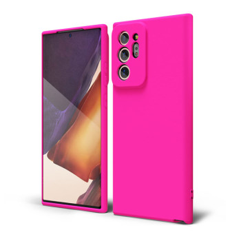 Θήκη Πλάτης Σιλικόνης Απλή για Samsung Galaxy Note 20 Ultra - Χρώμα: Φούξια