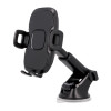 MaXlife MXCH-03 Βάση Κινητού με Βεντούζα για Αυτοκίνητο με Ρυθμιζόμενα Άγκιστρα - Χρώμα: Μαύρο