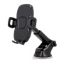 MaXlife MXCH-03 Βάση Κινητού με Βεντούζα για Αυτοκίνητο με Ρυθμιζόμενα Άγκιστρα - Χρώμα: Μαύρο